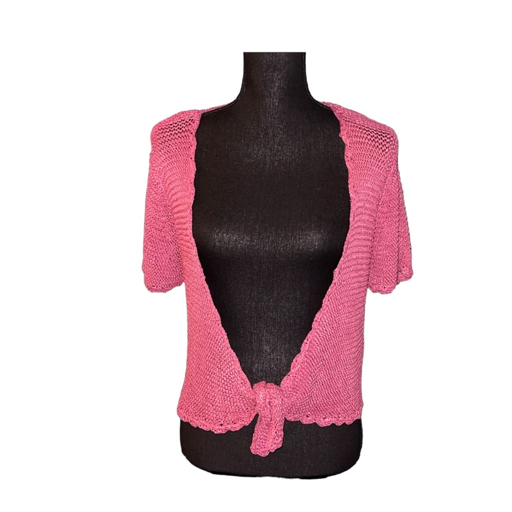 Mink Pink Collection tie front knit cardigan new